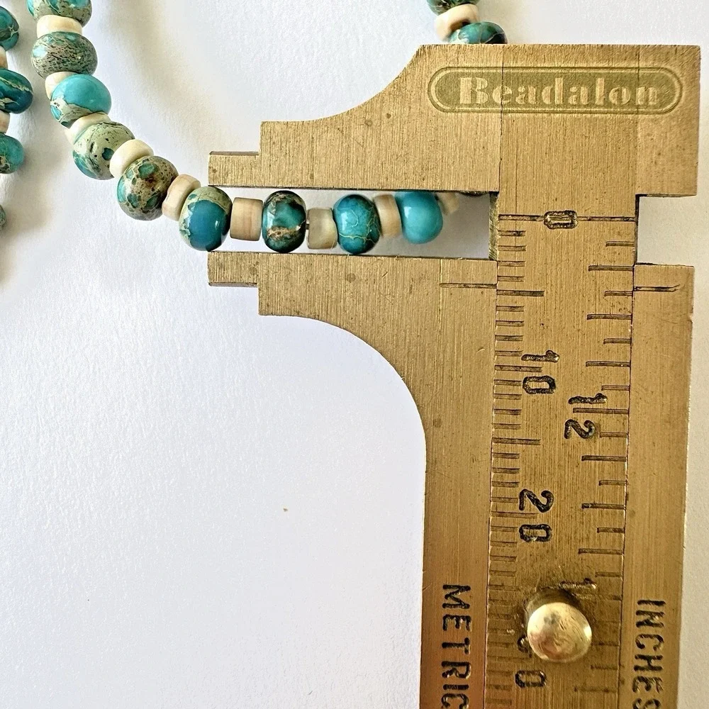 Jacla Navajo Earrings Turquoise Heishi 3in 925 Sterling Dangle Hook Loops Long